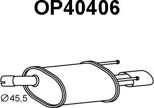 Veneporte OP40406 - Глушитель выхлопных газов, конечный autosila-amz.com