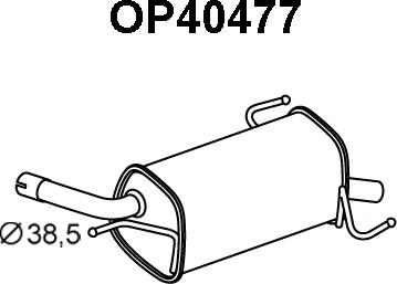 Veneporte OP40477 - Глушитель выхлопных газов, конечный autosila-amz.com