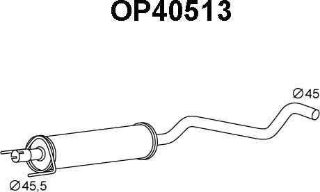 Veneporte OP40513 - Средний глушитель выхлопных газов autosila-amz.com