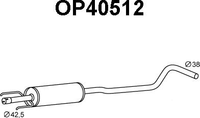 Veneporte OP40512 - Средний глушитель выхлопных газов autosila-amz.com