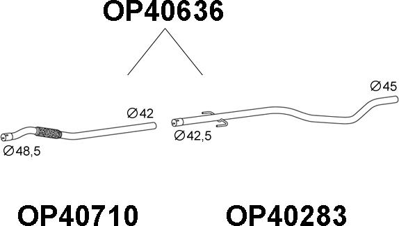 Veneporte OP40636 - Труба выхлопного газа autosila-amz.com