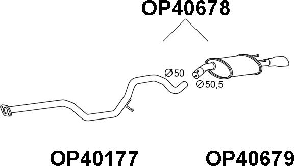 Veneporte OP40678 - Глушитель выхлопных газов, конечный autosila-amz.com