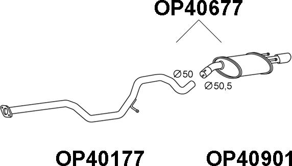 Veneporte OP40677 - Глушитель выхлопных газов, конечный autosila-amz.com