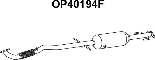 Veneporte OP40194F - Сажевый / частичный фильтр, система выхлопа ОГ autosila-amz.com