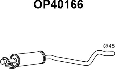 Veneporte OP40166 - Средний глушитель выхлопных газов autosila-amz.com