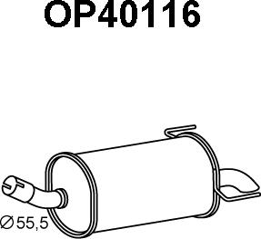 Veneporte OP40116 - Глушитель выхлопных газов, конечный autosila-amz.com