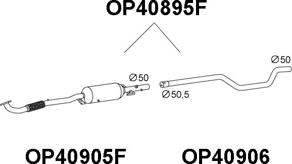 Veneporte OP40895F - Сажевый / частичный фильтр, система выхлопа ОГ autosila-amz.com