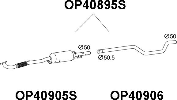 Veneporte OP40895S - Сажевый / частичный фильтр, система выхлопа ОГ autosila-amz.com