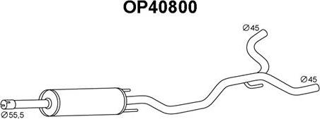 Veneporte OP40800 - Предглушитель выхлопных газов autosila-amz.com