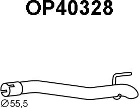 Veneporte OP40328 - Труба выхлопного газа autosila-amz.com
