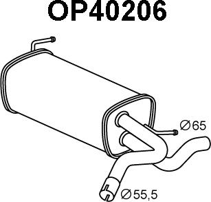 Veneporte OP40206 - Глушитель выхлопных газов, конечный autosila-amz.com