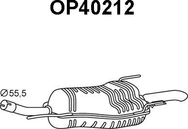 Veneporte OP40212 - Глушитель выхлопных газов, конечный autosila-amz.com