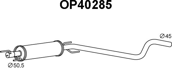 Veneporte OP40285 - Предглушитель выхлопных газов autosila-amz.com