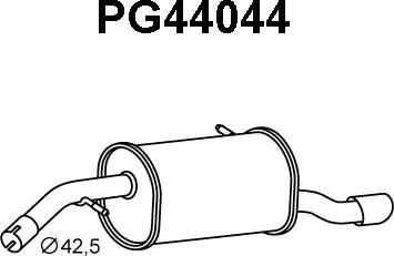 Veneporte PG44044 - Глушитель выхлопных газов, конечный autosila-amz.com