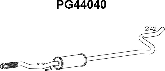 Veneporte PG44040 - Предглушитель выхлопных газов autosila-amz.com