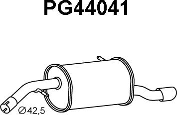 Veneporte PG44041 - Глушитель выхлопных газов, конечный autosila-amz.com