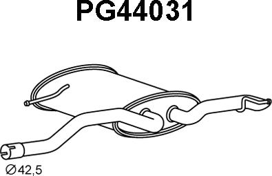 Veneporte PG44031 - Глушитель выхлопных газов, конечный autosila-amz.com