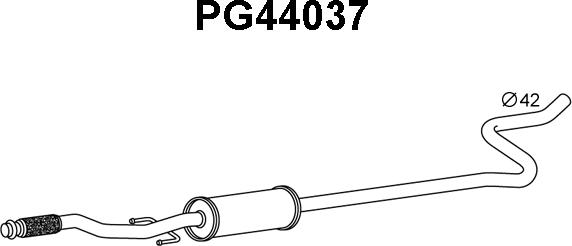 Veneporte PG44037 - Предглушитель выхлопных газов autosila-amz.com