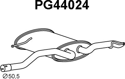 Veneporte PG44024 - Глушитель выхлопных газов, конечный autosila-amz.com