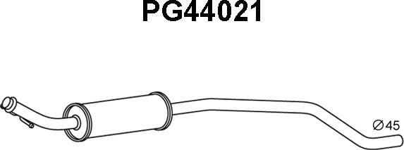 Veneporte PG44021 - Предглушитель выхлопных газов autosila-amz.com
