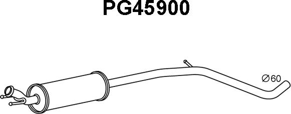 Veneporte PG45900 - Предглушитель выхлопных газов autosila-amz.com
