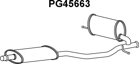 Veneporte PG45663 - Средний глушитель выхлопных газов autosila-amz.com