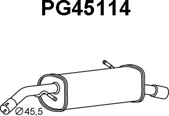 Veneporte PG45114 - Глушитель выхлопных газов, конечный autosila-amz.com