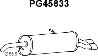 Veneporte PG45833 - Глушитель выхлопных газов, конечный autosila-amz.com