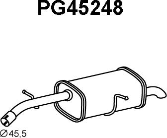 Veneporte PG45248 - Глушитель выхлопных газов, конечный autosila-amz.com