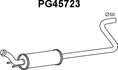 Veneporte PG45723 - Предглушитель выхлопных газов autosila-amz.com