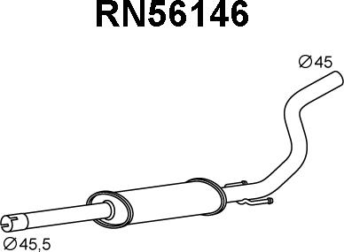 Veneporte RN56146 - Предглушитель выхлопных газов autosila-amz.com