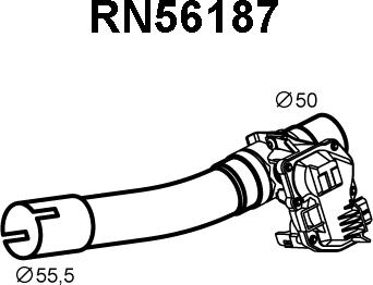 Veneporte RN56187 - Труба выхлопного газа autosila-amz.com