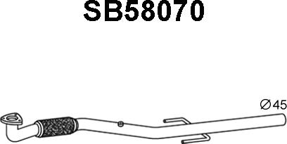Veneporte SB58070 - Труба выхлопного газа autosila-amz.com