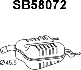 Veneporte SB58072 - Глушитель выхлопных газов, конечный autosila-amz.com