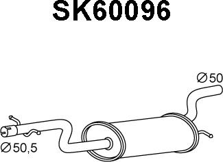 Veneporte SK60096 - Предглушитель выхлопных газов autosila-amz.com