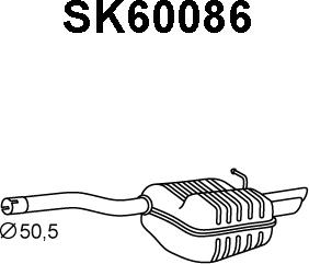 Veneporte SK60086 - Глушитель выхлопных газов, конечный autosila-amz.com