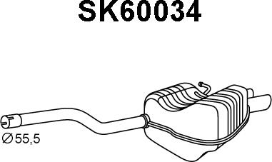 Veneporte SK60034 - Глушитель выхлопных газов, конечный autosila-amz.com