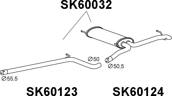 Veneporte SK60032 - Глушитель выхлопных газов, конечный autosila-amz.com