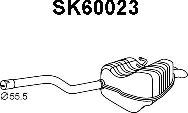 Veneporte SK60023 - Глушитель выхлопных газов, конечный autosila-amz.com