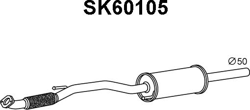 Veneporte SK60105 - Предглушитель выхлопных газов autosila-amz.com