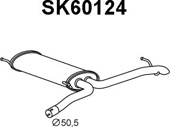 Veneporte SK60124 - Глушитель выхлопных газов, конечный autosila-amz.com