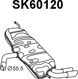 Veneporte SK60120 - Глушитель выхлопных газов, конечный autosila-amz.com