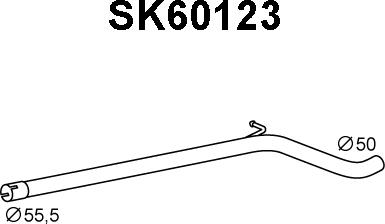 Veneporte SK60123 - Труба выхлопного газа autosila-amz.com