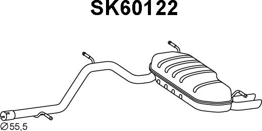 Veneporte SK60122 - Глушитель выхлопных газов, конечный autosila-amz.com