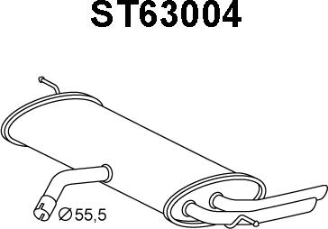 Veneporte ST63004 - Глушитель выхлопных газов, конечный autosila-amz.com