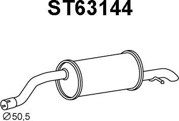 Veneporte ST63144 - Глушитель выхлопных газов, конечный autosila-amz.com