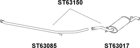 Veneporte ST63150 - Глушитель выхлопных газов, конечный autosila-amz.com