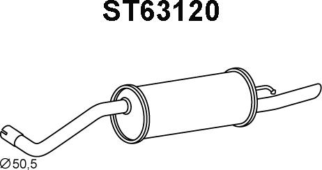 Veneporte ST63120 - Глушитель выхлопных газов, конечный autosila-amz.com