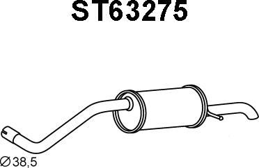 Veneporte ST63275 - Глушитель выхлопных газов, конечный autosila-amz.com