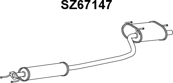 Veneporte SZ67147 - Глушитель выхлопных газов, конечный autosila-amz.com